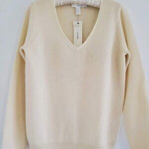 Luxurious Lambswool V-neck Sweater , S